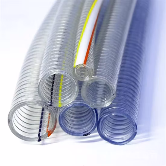 No Smell Transparent Steel Wire Helix PVC Hose