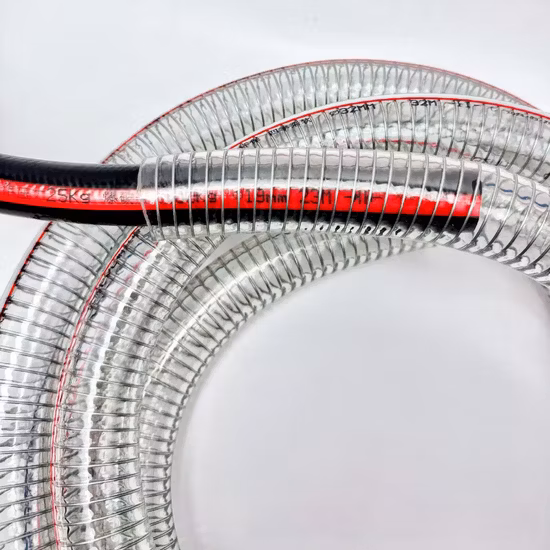No Smell Transparent Steel Wire Helix PVC Hose